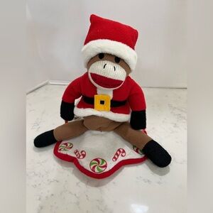 Dan Dee 2012 HOLIDAY SOCK MONKEY Animated 10in Plush-Spins to Peppermint Twist